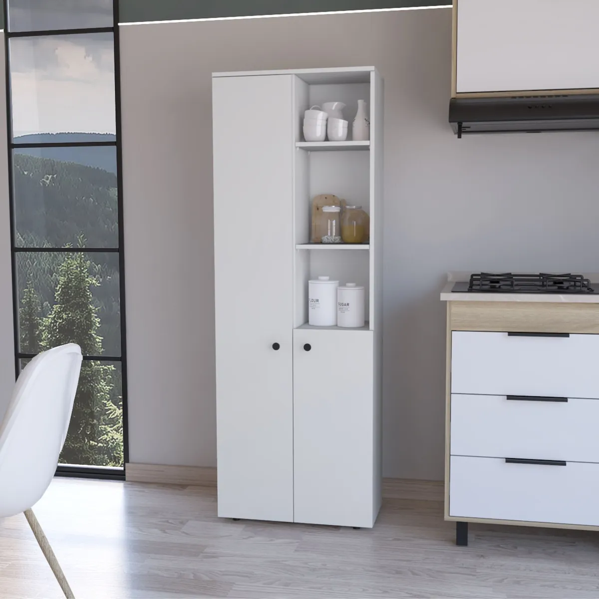 Isla De Cocina 2 Puertas Blanco 89.6x100x40 cm, marca TUHOME - Foto Principal