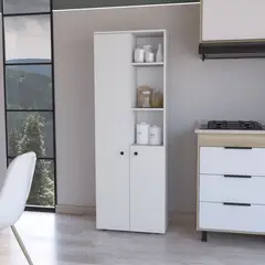 TUHOME - Isla De Cocina 2 Puertas Blanco 89.6x100x40 cm