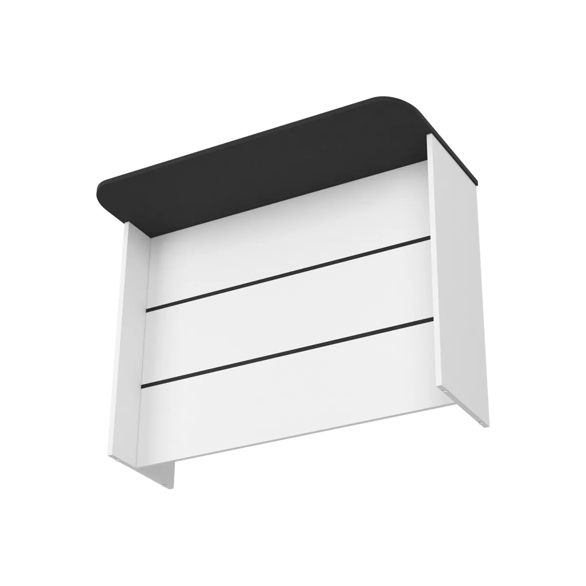 TUHOME - Isla De Cocina Fendi Wengue Y Blanco 90x120x60 Cm