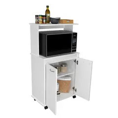 TUHOME - Mueble Para Microondas Kitchen Blanco 1135x63x36 Cm