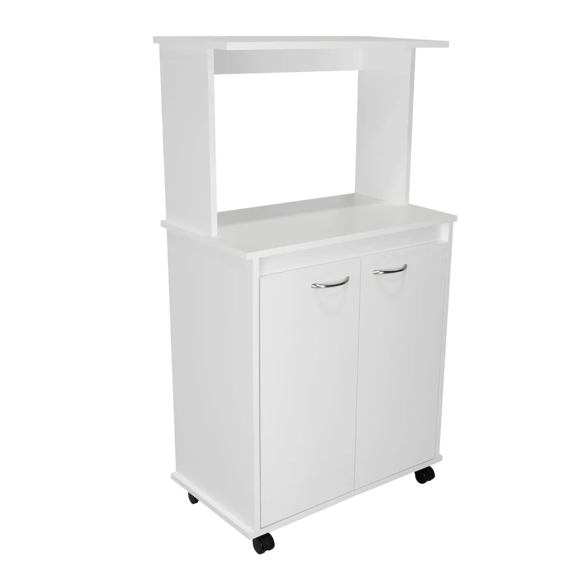 TUHOME - Mueble Microondas 2 Puertas Blanco 59.5x150.6x51.5 cm