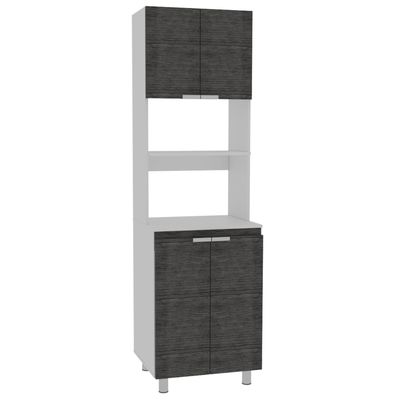 Imagen 2 del producto Mueble Para Microondas Fendi 205x60x513 Cm Gris Y Blanco