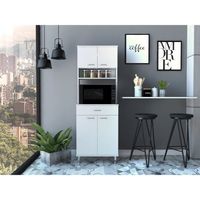 Mueble Para Microondas Kitchen-60 Blanco 169x60x351 Cm