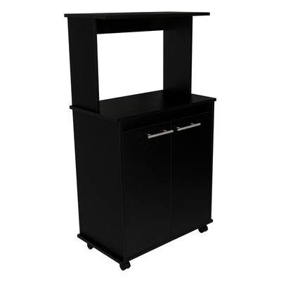 Imagen 2 del producto Mueble Microondas 2 Puertas Negro 198x60x51.6 cm