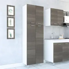 TUHOME - Mueble Alacena 4 Puertas Blanco 150.7x60x40 cm