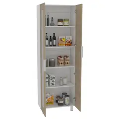 TUHOME - Despensa Fendi 2 Puertas 205x70x358 Cm Rovere Y Blanco