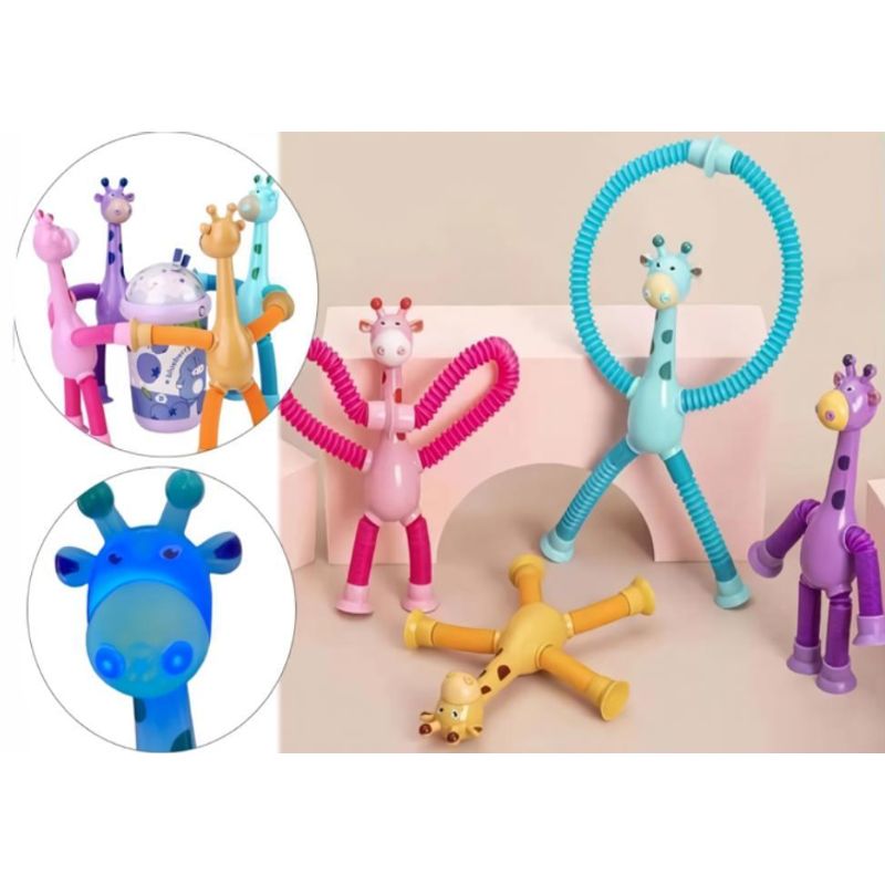 GENERICO - Set De 12 Juguetes Sensoriales Jirafa Tubo Extensible