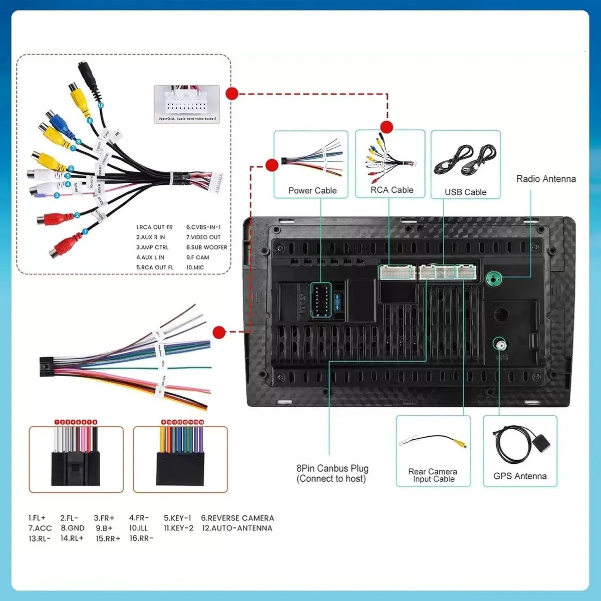 KUANGYE - Radio Android Auto Carplay Qled 9pul Octa-core 4gb 64gb Auto