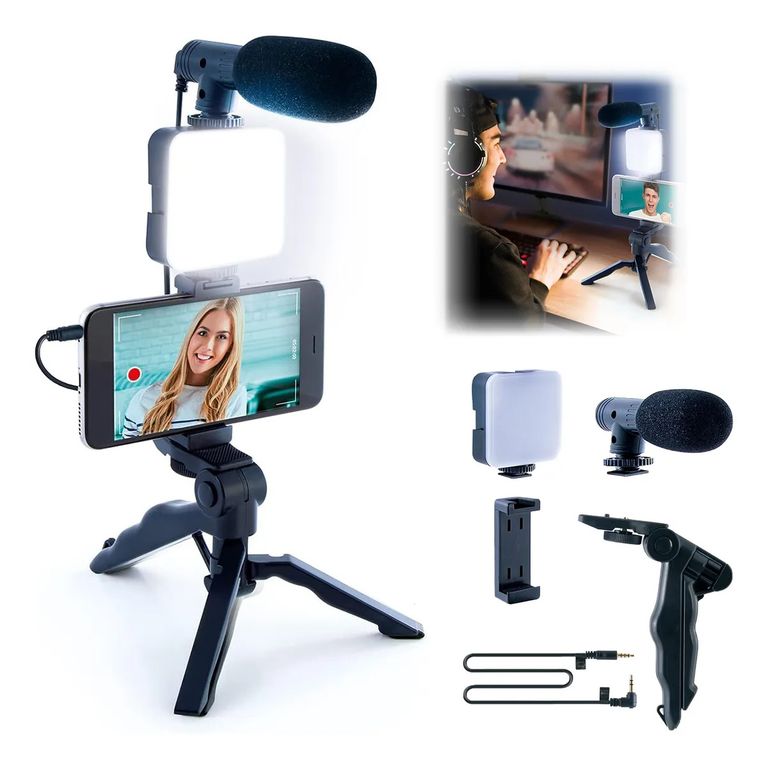 KUANGYE Kit Estabilizador Soporte Para Camaras Y Celular Audio Video