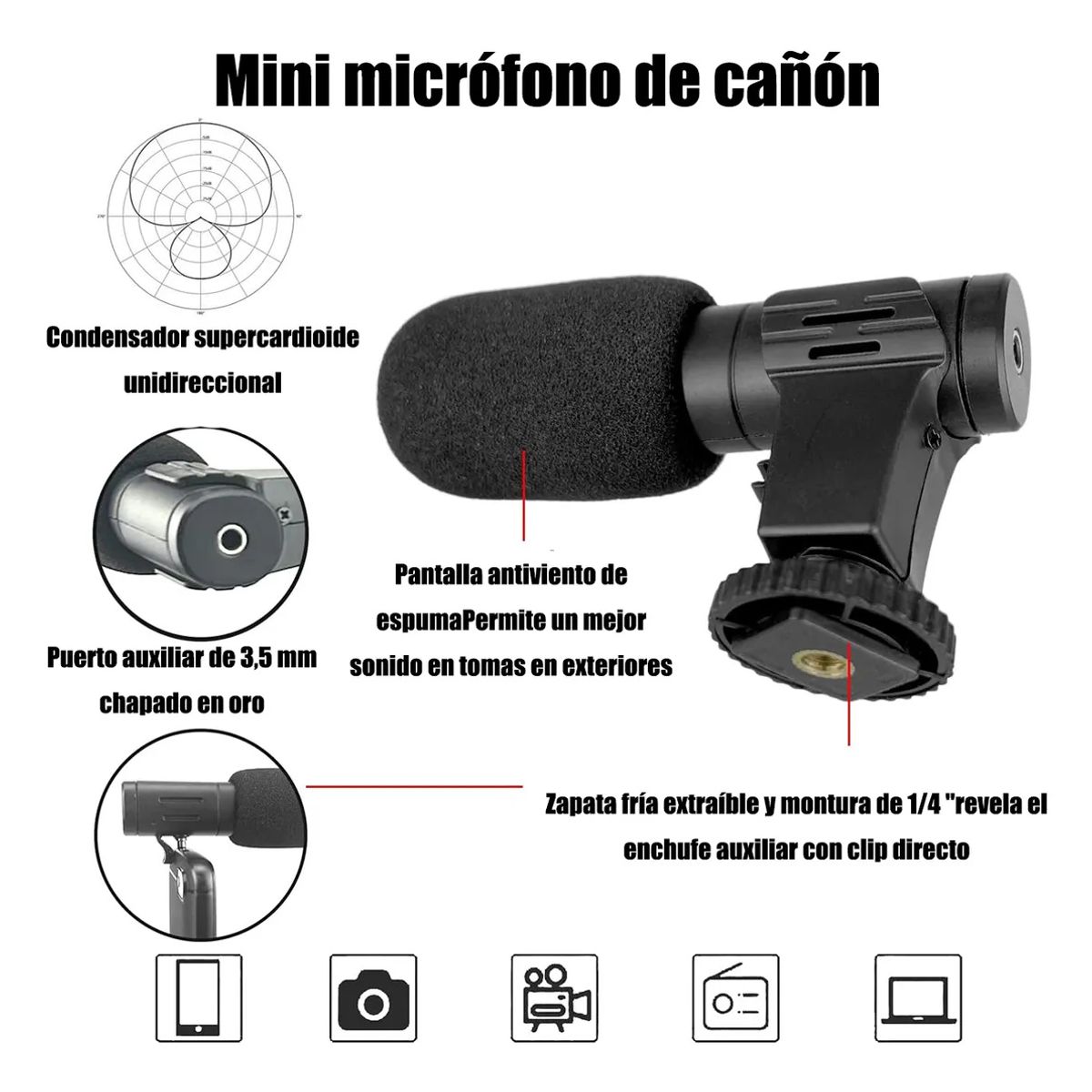 KUANGYE - Kit Estabilizador Soporte Para Camaras Y Celular Audio Video