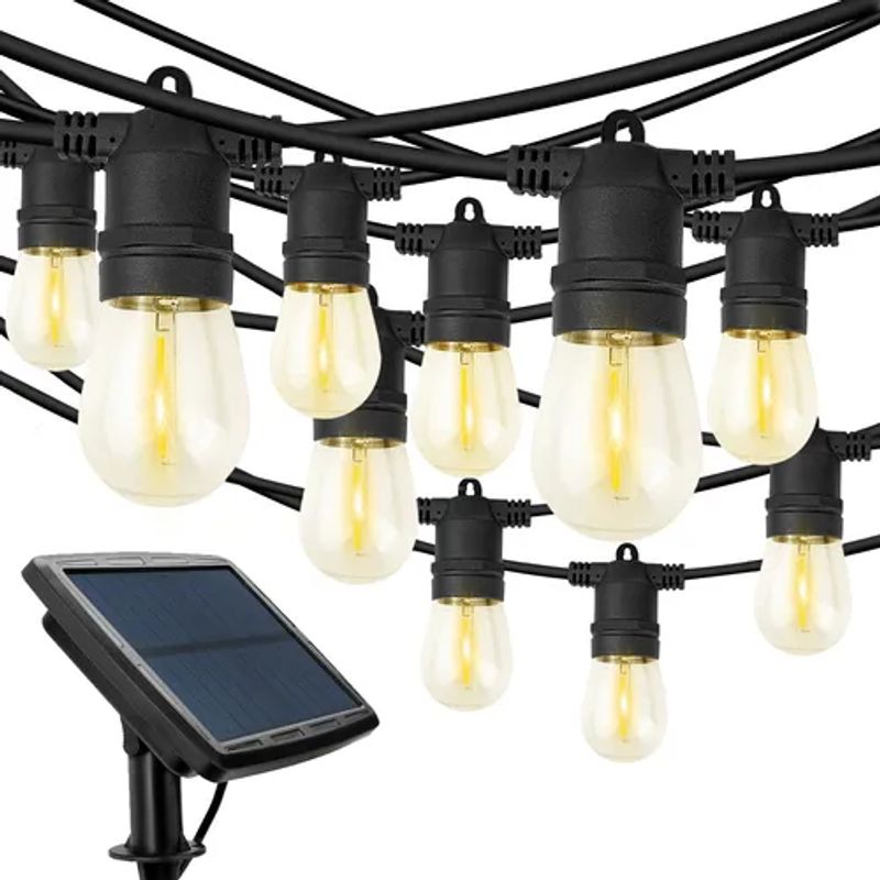 SUPERCENTER - Luces Guirnalda Solar 10 Led Ampolleta Calida Calido 5 Mtrs