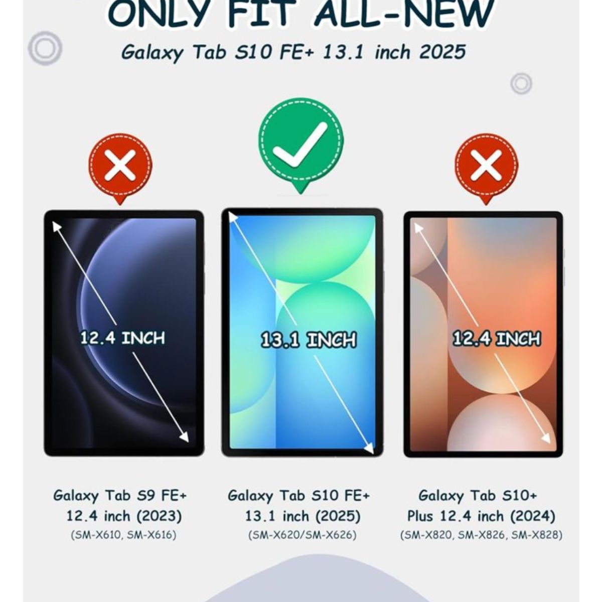 GENERICO - Funda Smart Case Para Tablet Samsung Tab S10 FE+ Plus