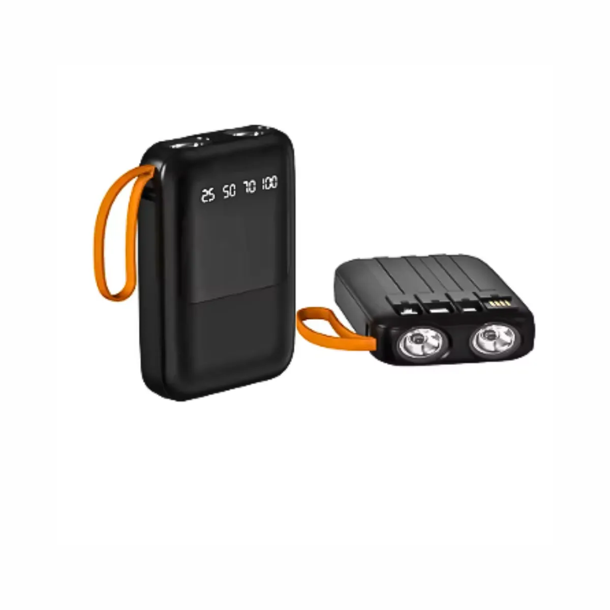 GENERICO - Cargador Portátil Power Bank 4 Cables Linterna 10000mah