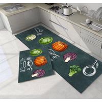 Pack de 2 Alfombras Para Cocina Diseños Modernos y Antideslizante