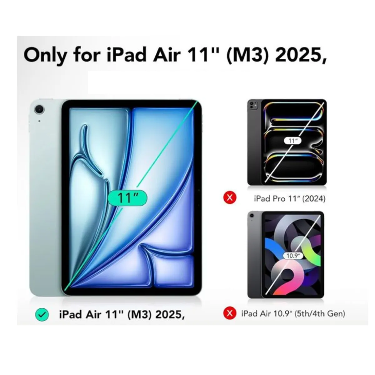 GENERICO - Funda Smart Cover Para iPad Air 11 M3 2025 - Celeste