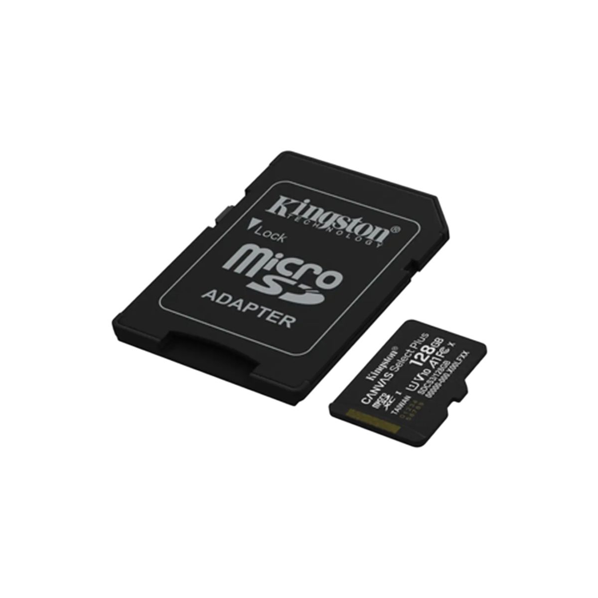 KINGSTON -  Kingston SDCS3 Tarjeta MicroSDXC 128GB Canvas Select Plus, 100MB/s, Clase 10 A1 + Adaptador SD