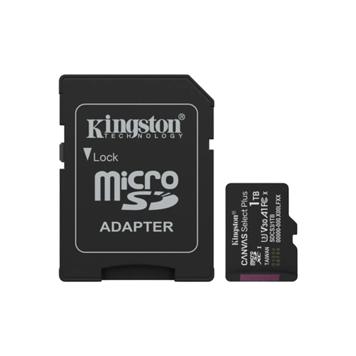 KINGSTON - Kingston SDCS3 Tarjeta MicroSDXC 1TB Canvas Select Plus, 100MB/s, Clase 10 A1 + Adaptador SD
