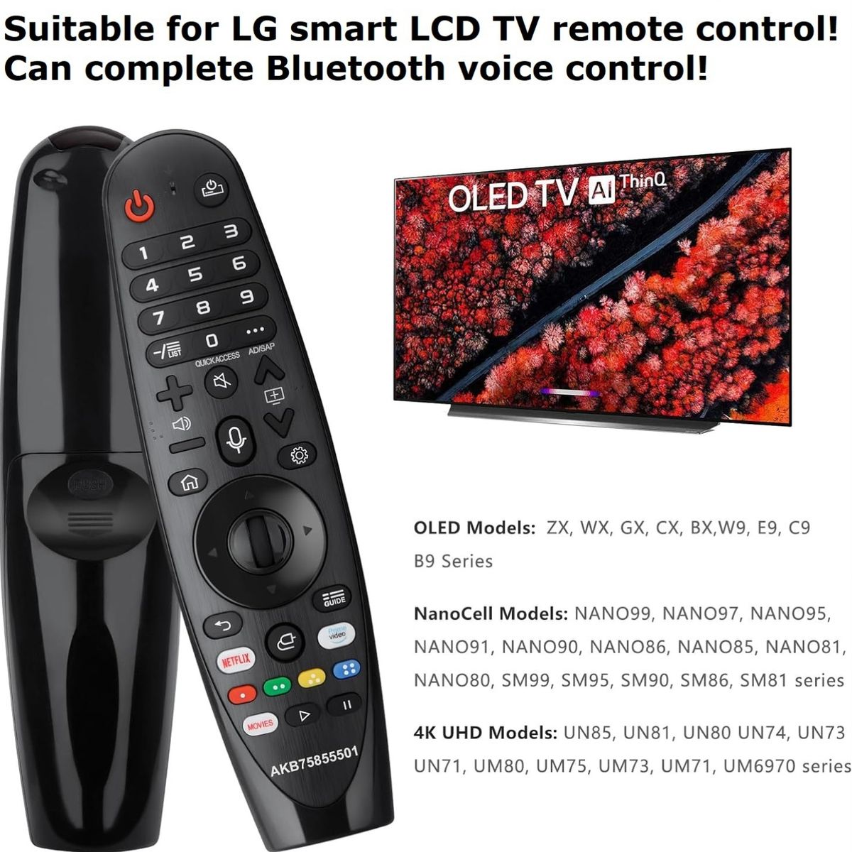 ATURE - Voz Control Remoto Genérico Para Tv Modelo Genérico