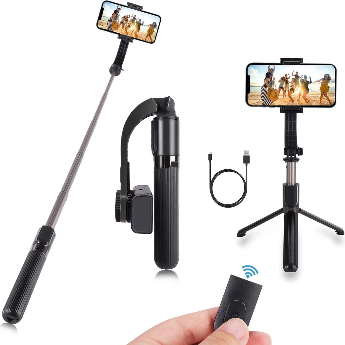 KUANGYE - Estabilizador Celular Gimbal Selfie Stick Tripode mando