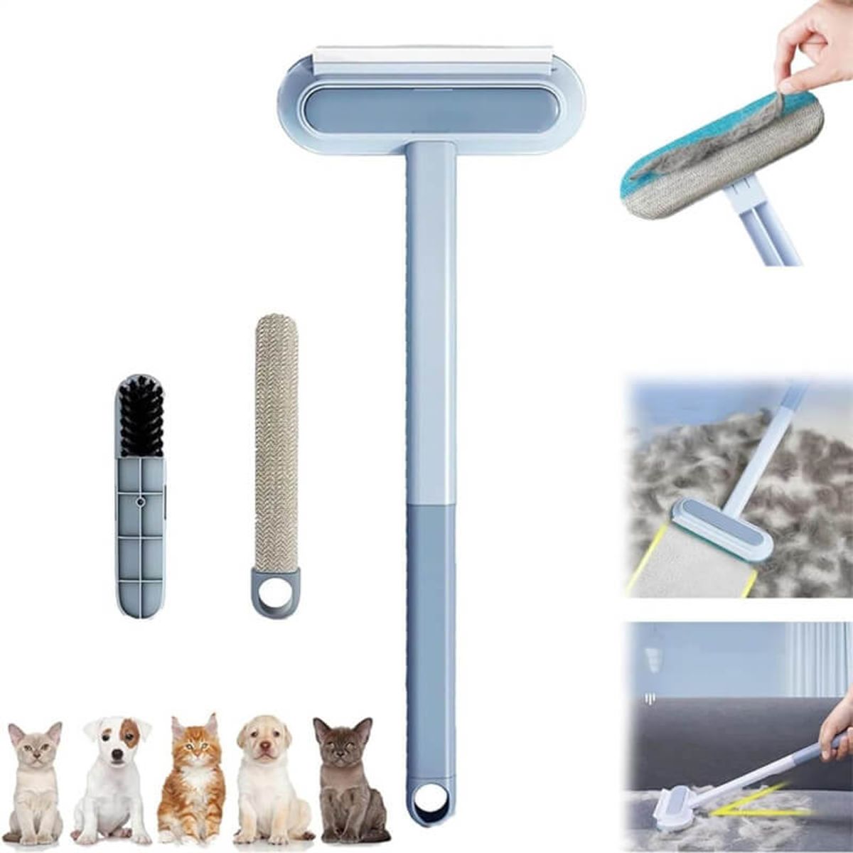 TATEE - Cepillos de limpieza mascota del cabello con dos pinceles