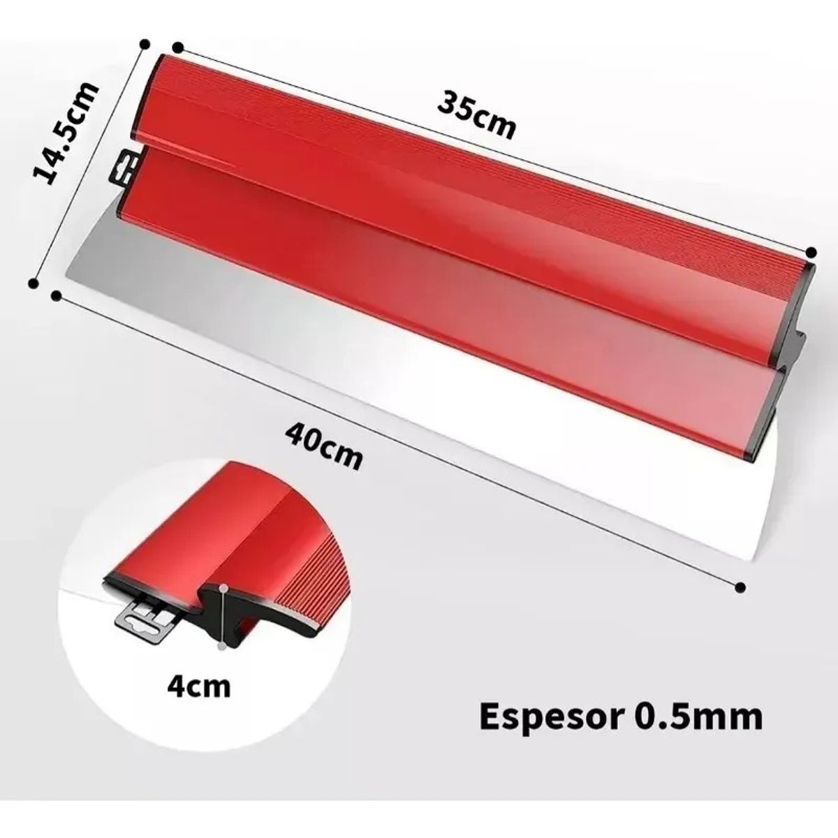 GENERICO - 40 Cm Para Masilla Alisador De Yeso Berox Inox, Flexible