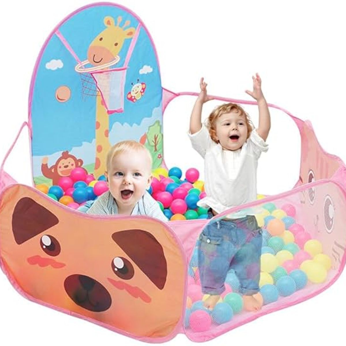EDWINAYY - Alberca De Pelotas Con Canasta Plegable Juego Didáctico