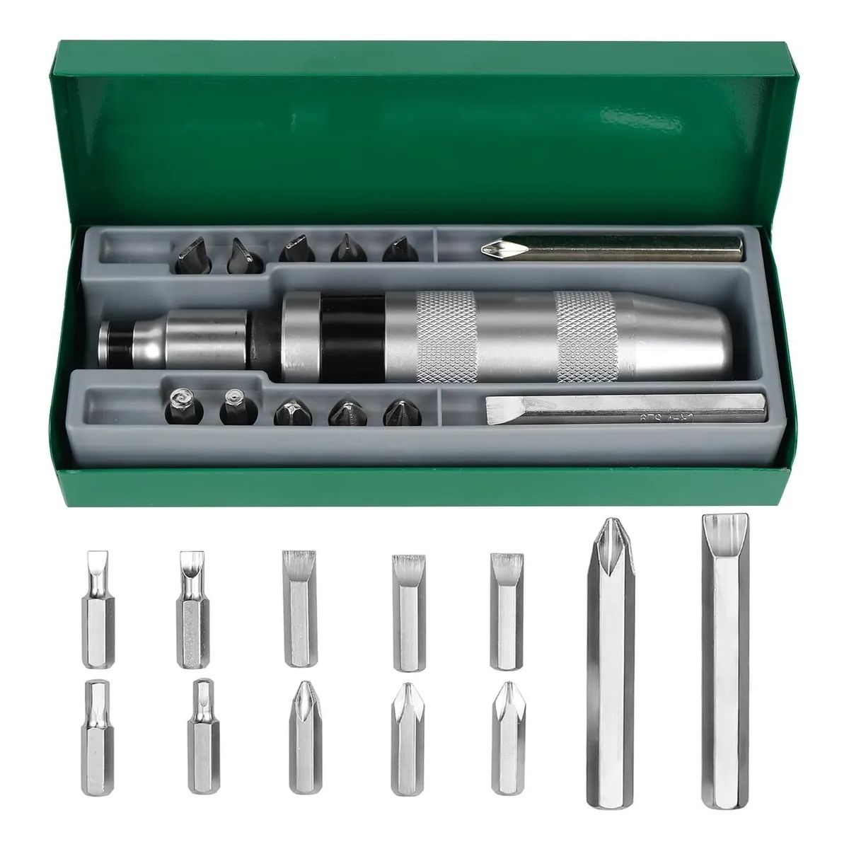 GENERICO - Kit 13 Destornillador De Impacto Golpe Para Slot Hex