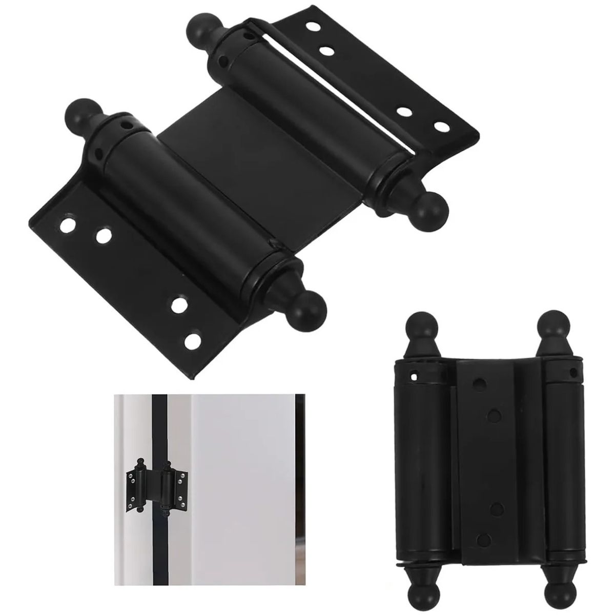 GENERICO - 1 Par De Bisagras De Resorte De Doble Acción De 3 Pulgadas