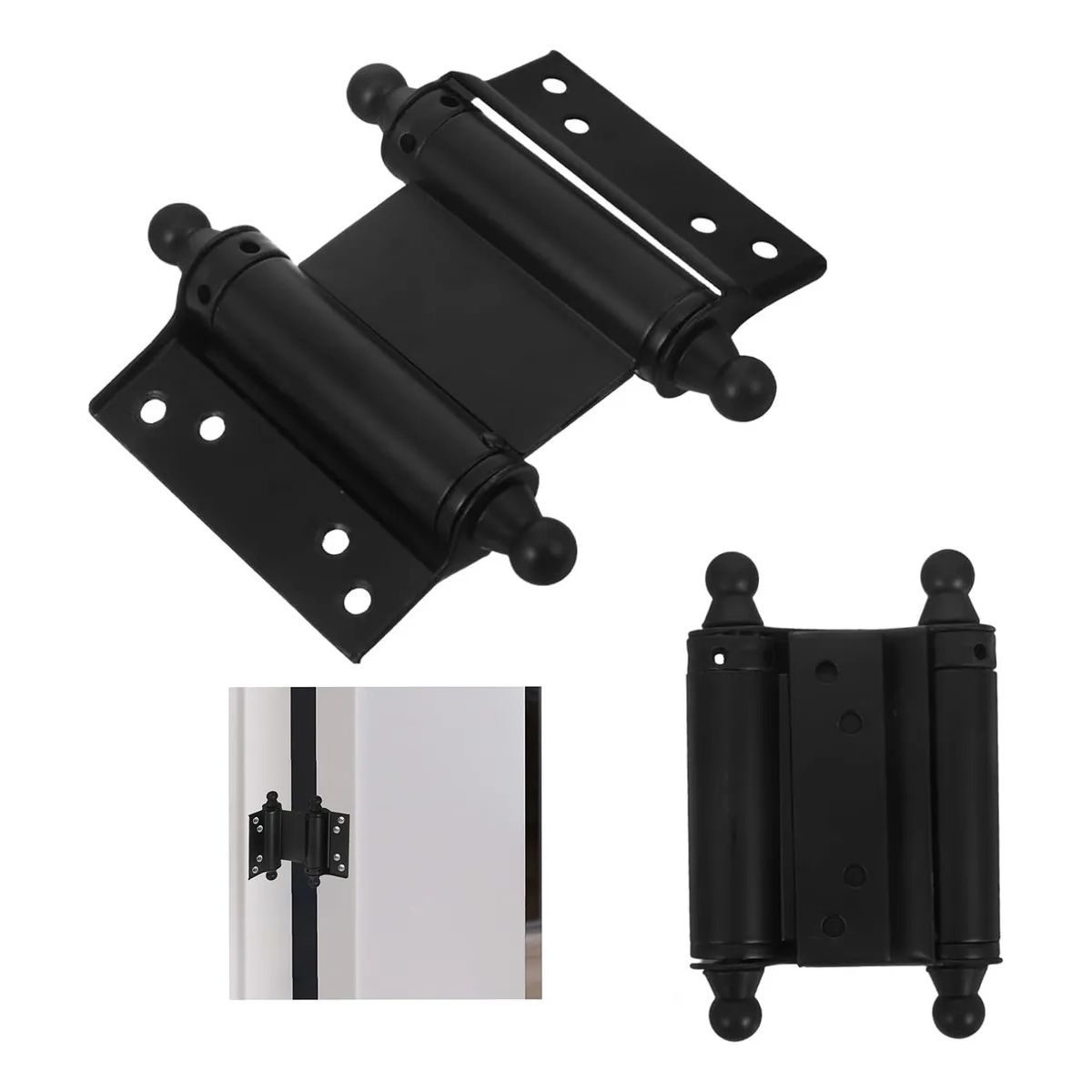 GENERICO - 1 Par De Bisagras De Resorte De Doble Acción De 3 Pulgadas