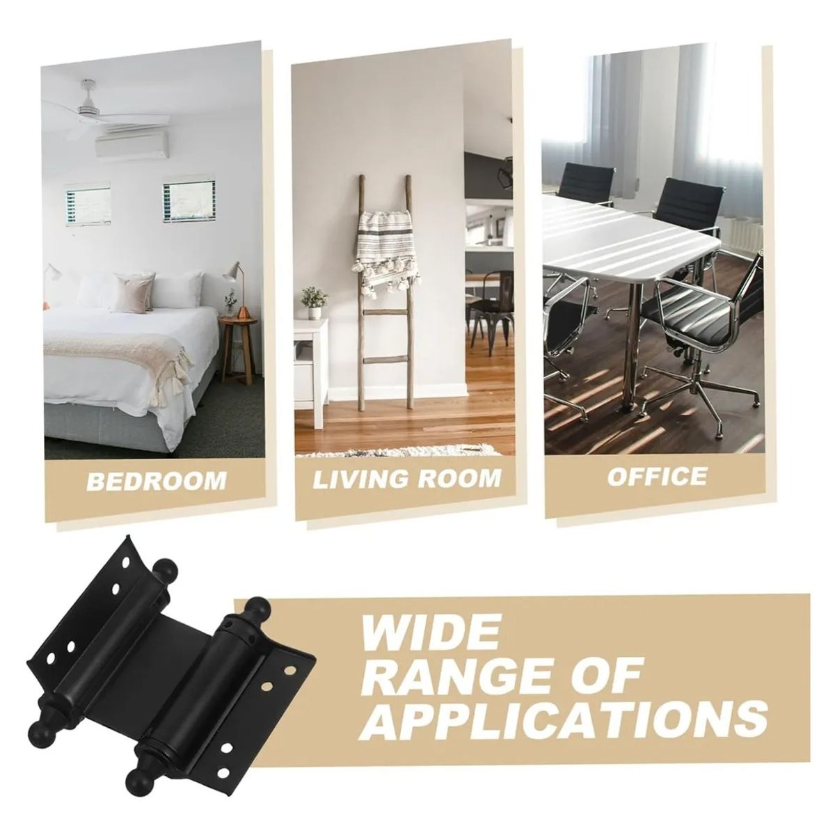 GENERICO - 1 Par De Bisagras De Resorte De Doble Acción De 3 Pulgadas