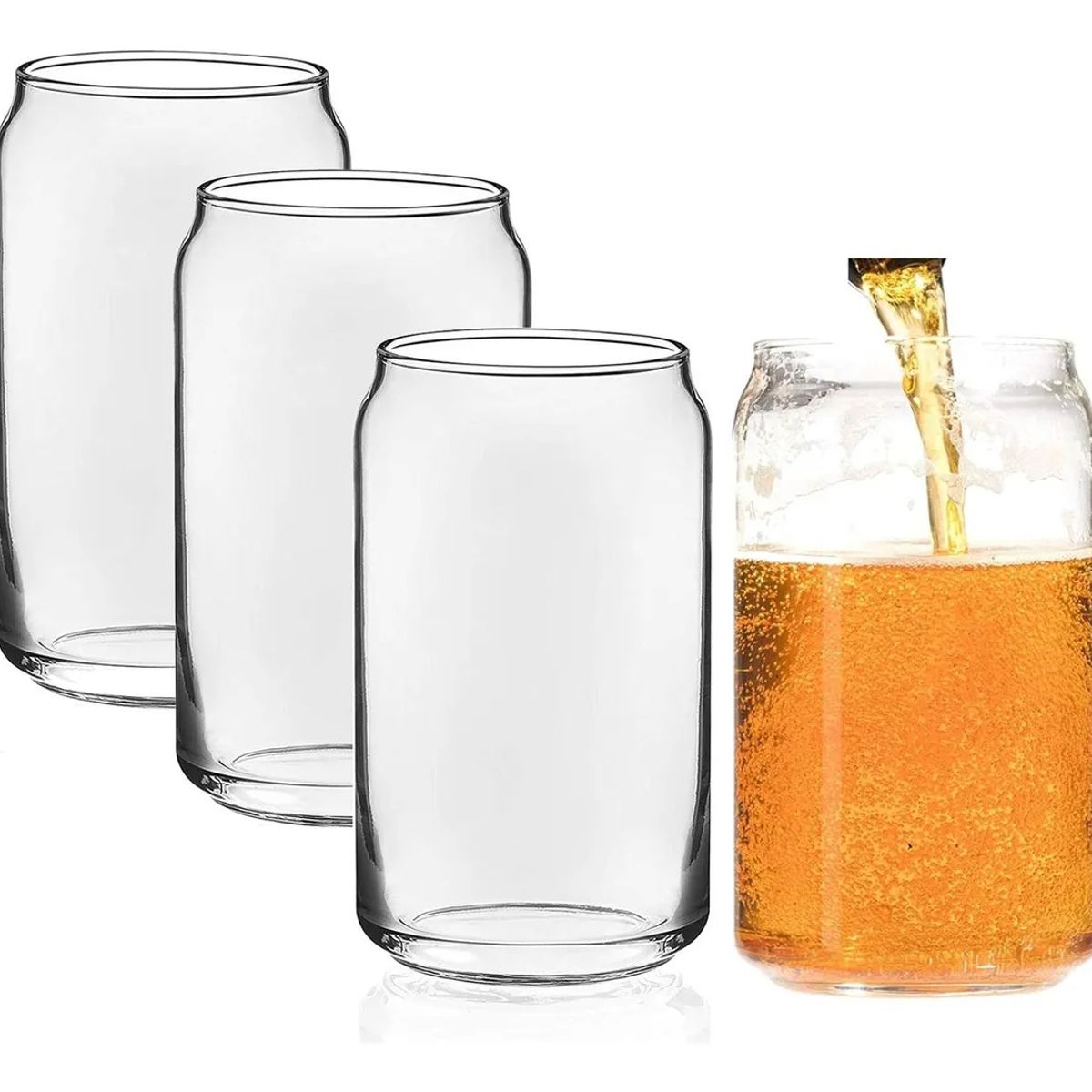 GENERICO - Display 4 Vasos De Vidrio 550 Ml Transparente