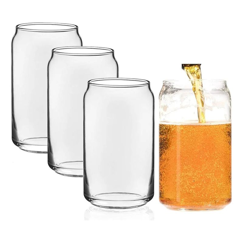 GENERICO - Display 4 Vasos De Vidrio 550 Ml Transparente