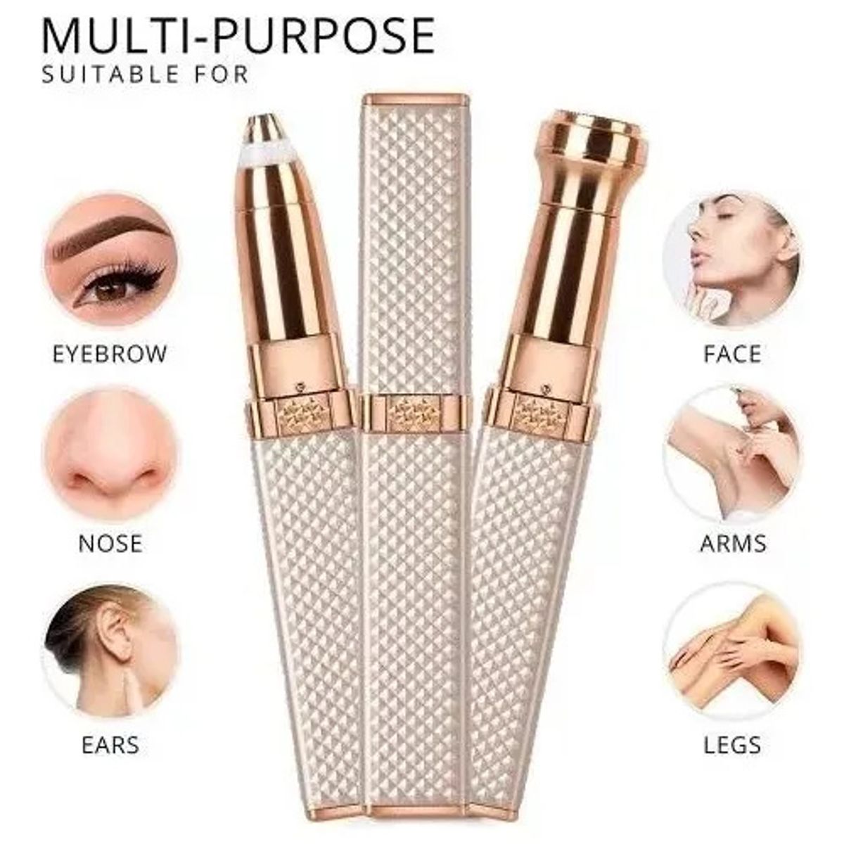 KUANGYE - Removedor Para Vello Facial Y Cejas Indoloro 2 En 1 Con USB