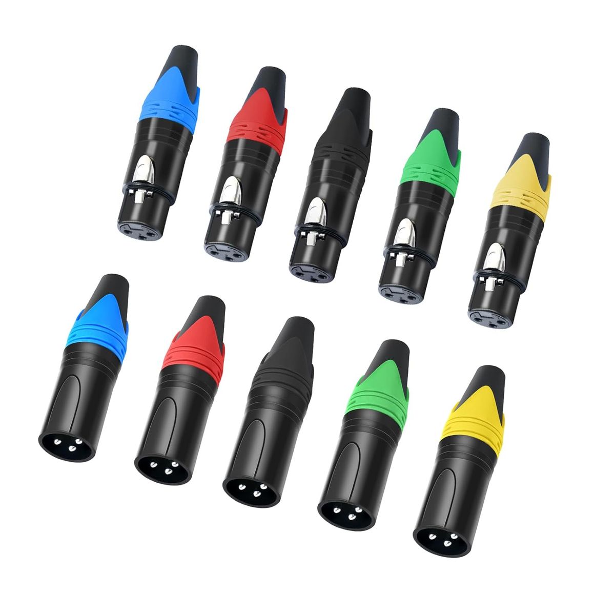 KUANGYE - Conectores Xlr De 5 Pares, Macho Y Hembra, Micrófono