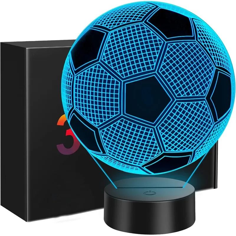 GENERICO - 3d Balón De Fútbol Luz De Noche Lampara Led Escritorio