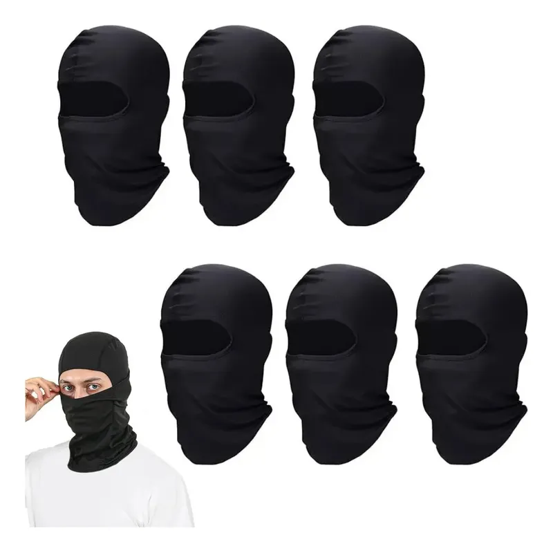 KUANGYE - Pack 6 Balaclava Pasamontaña Polliester Deporte Moto Bici