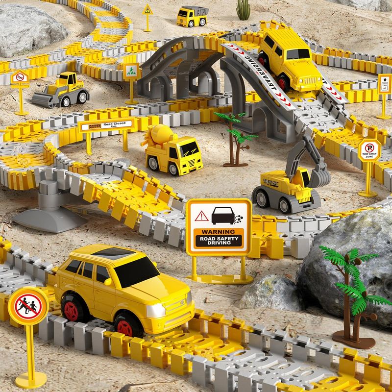 EDWINAYY - Pista De Autos Autopista 205 Pcs Juguete Para Niños