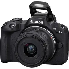 CANON - EOS R50 Mirrorless Camera with 18-45mm Lens - Negro