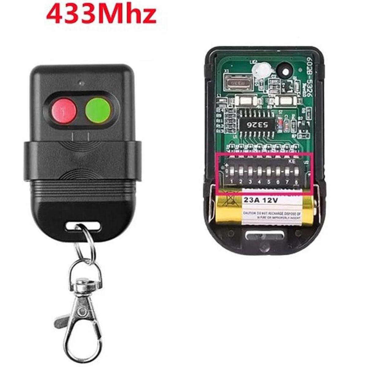 KUANGYE - Control Remoto 2 Canales On-off/ Momentaneo 433mhz Vv-t2