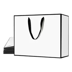 KUANGYE - Docena Bolsas De Regalo Cartón Lujo 15x20x6cm Pack 12 Unid