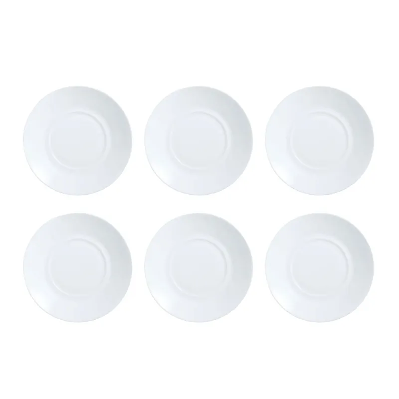LUMINARC - Set 6 Platillo Desayuno 16cm Opal Luminarc Porcelana Blanca
