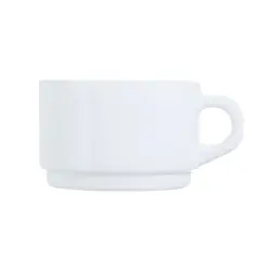 LUMINARC - Taza Desayuno Apilable 280mL Opal Porcelana Blanca