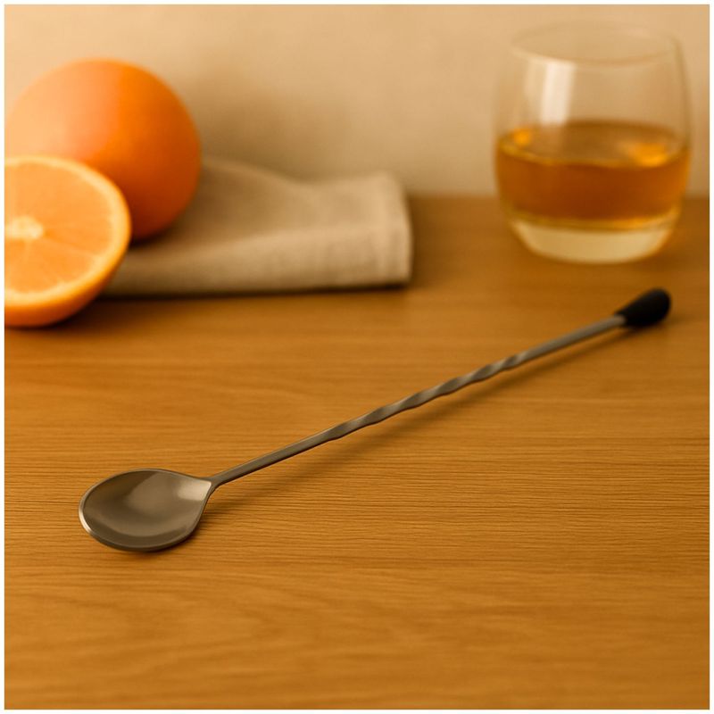 CUINER - Cuchara Espiralada Cocktail Bartender Cuiner 28cm Plateado