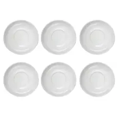 NADIR - Set 6 Platillo Cafe 11cm Opaline De Porcelana Blanca
