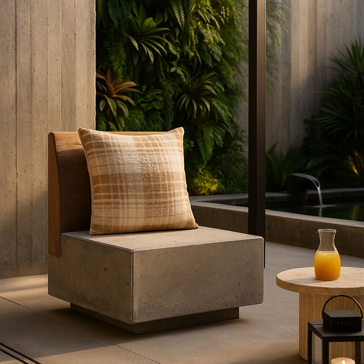 ARMONIA - Cubre cojín chenille cuadrille 45x45 diseño elegante sala CL 742