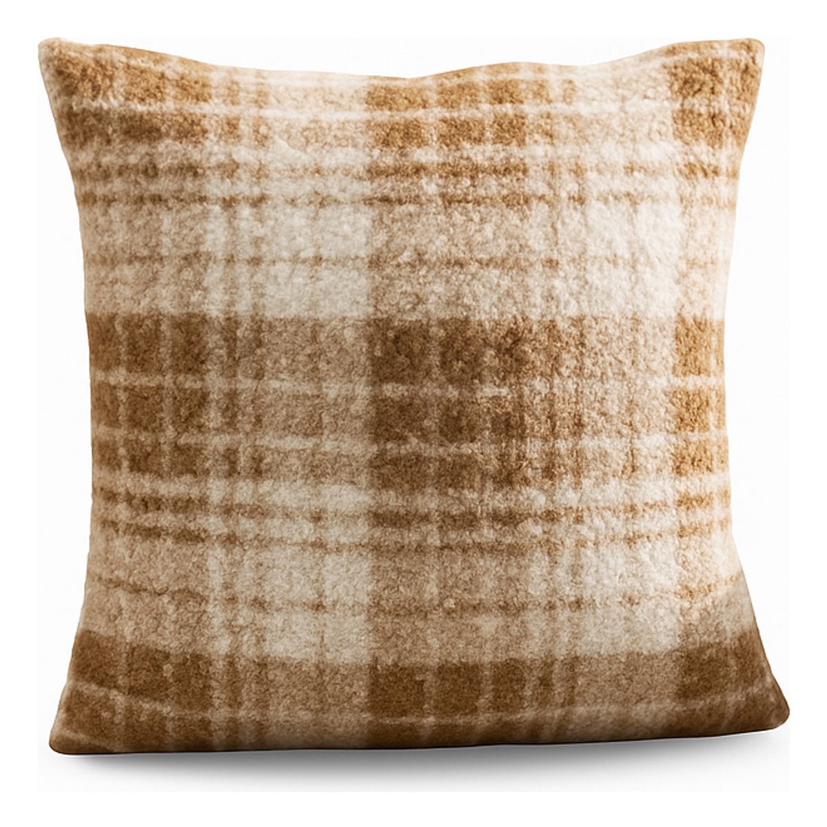 ARMONIA - Funda de cojín chenille cuadrille decorativa 45x45 suave 742