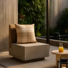 ARMONIA - Funda almohadón cuadrille chenille 45x45 living dormitorio 742