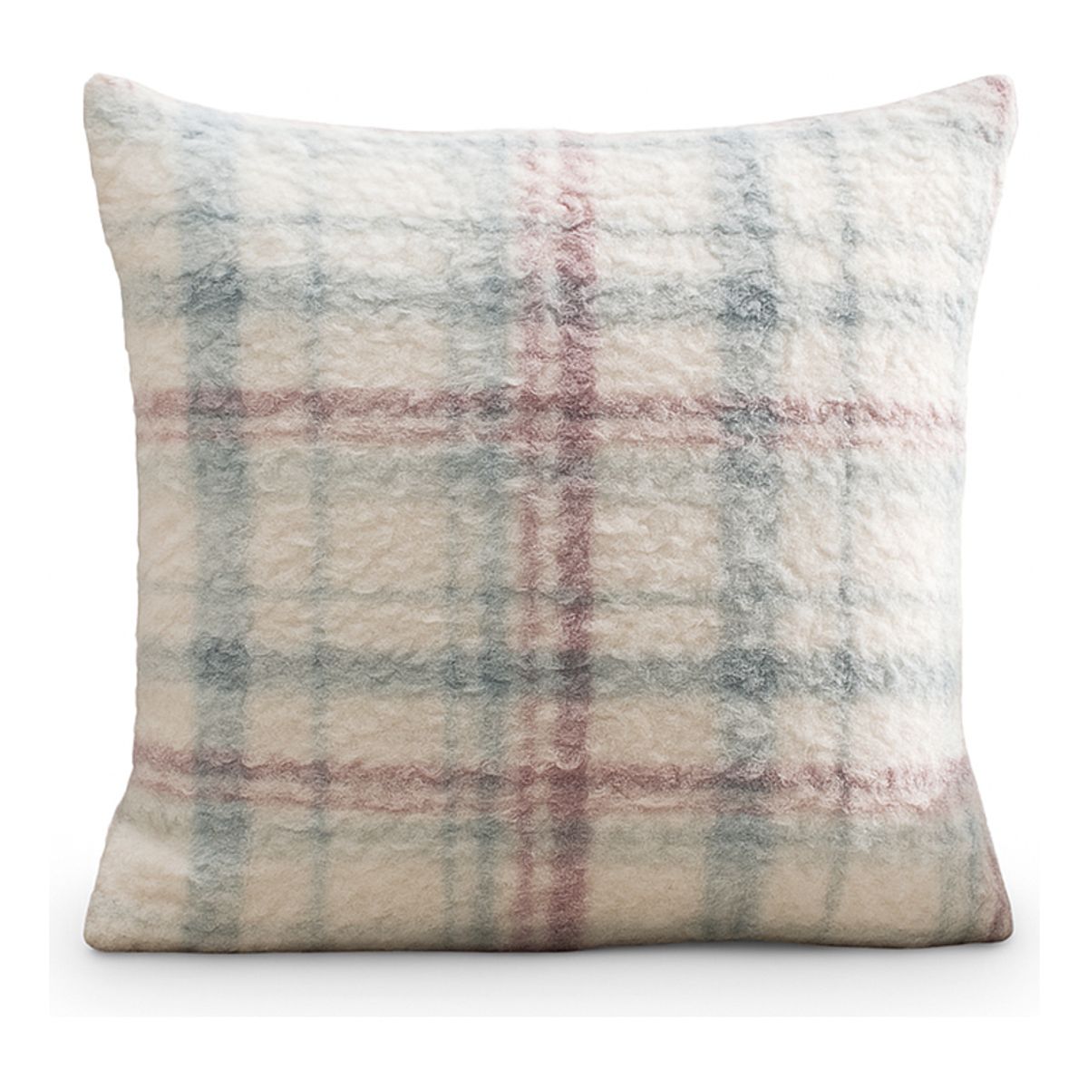 ARMONIA - Funda de cojín chenille cuadrille decorativa 45x45 suave 741