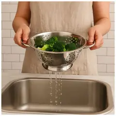 CUINER - Colador Escurridor De Comida Acero Inoxidable 28cm