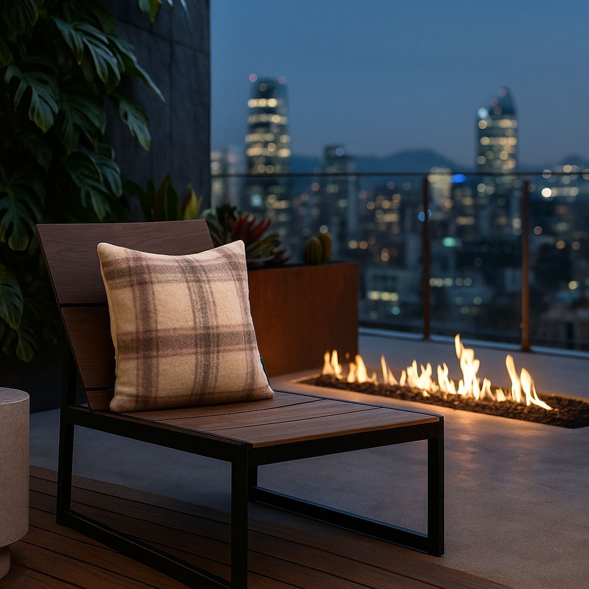 ARMONIA - Funda decorativa chenille cuadrille cojín 45x45 moderno hogar 740